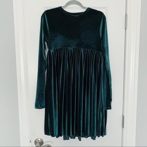 ASOS Tall Emerald Velvet Smock Dress